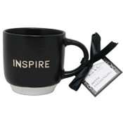 Wholesale - Matte Mug with Debossed "Inspire" on Outside wContrast Foot Nicole Miller C/P 36, UPC: 195010112710